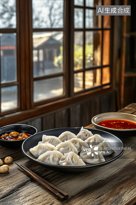 【AI数字艺术】传统美食水饺饺子图片素材