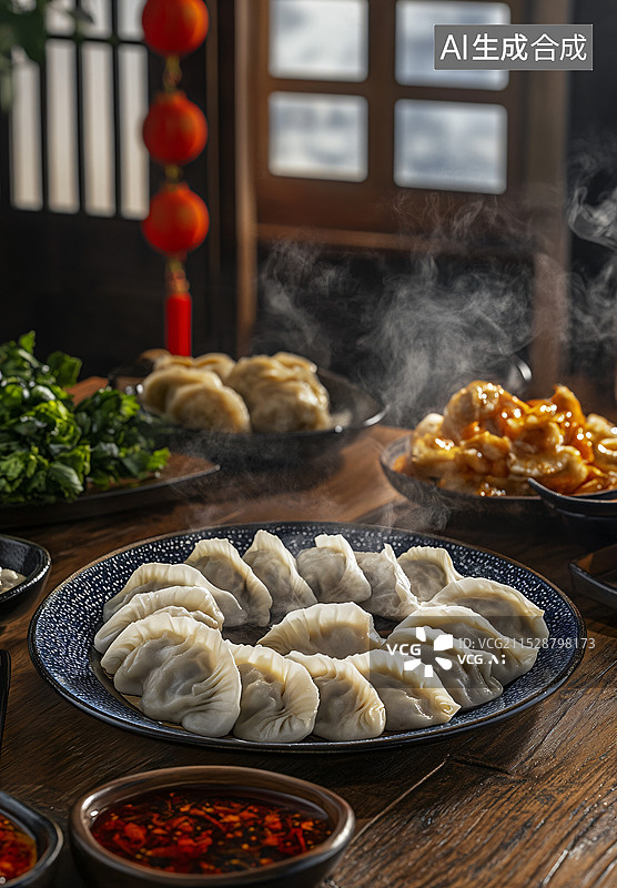 【AI数字艺术】传统美食水饺饺子图片素材