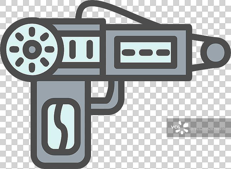 太空枪线条填充图标设计图片素材