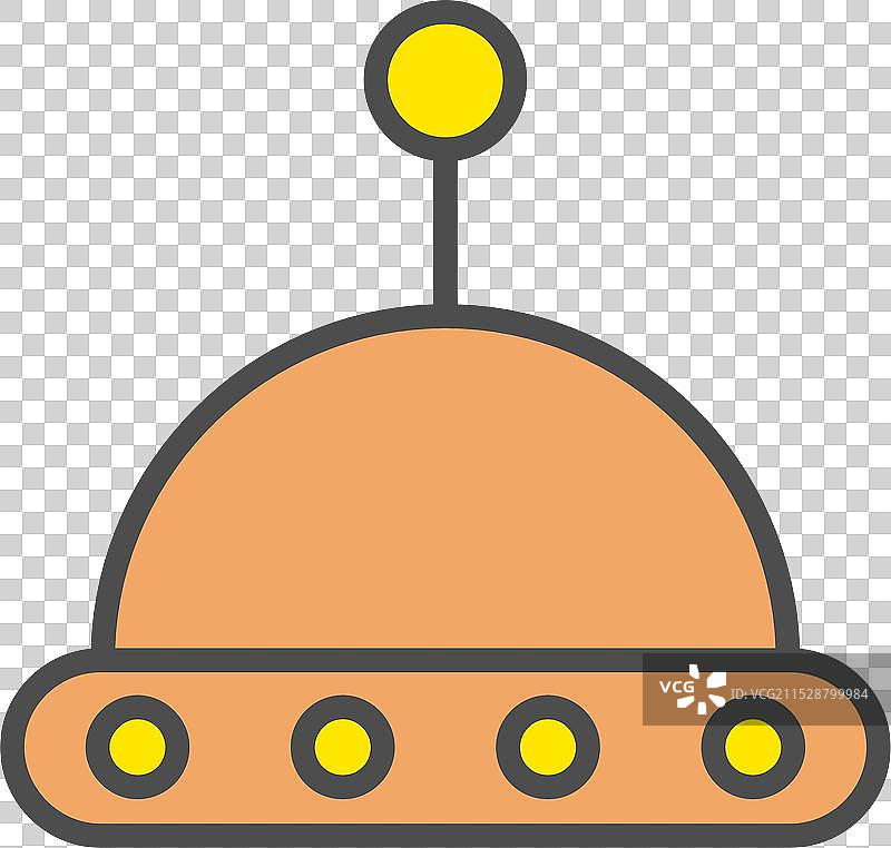 飞碟线条填充图标设计图片素材