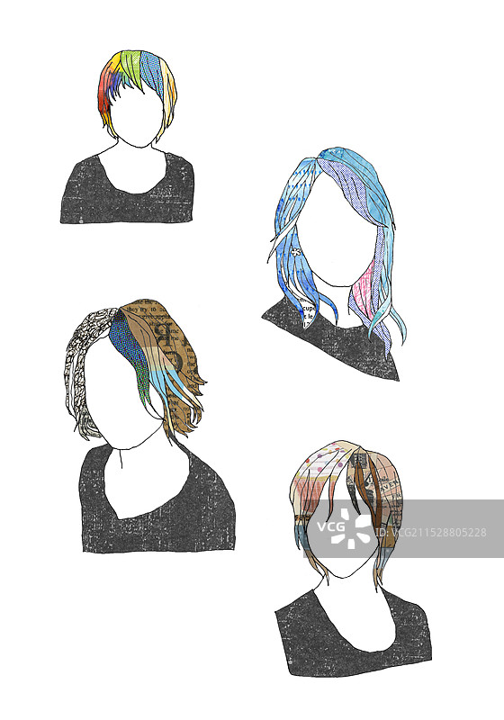 女性在染发图片素材