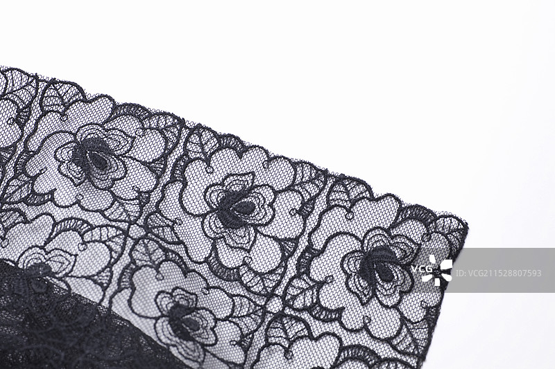 黑色蕾丝手帕图片素材