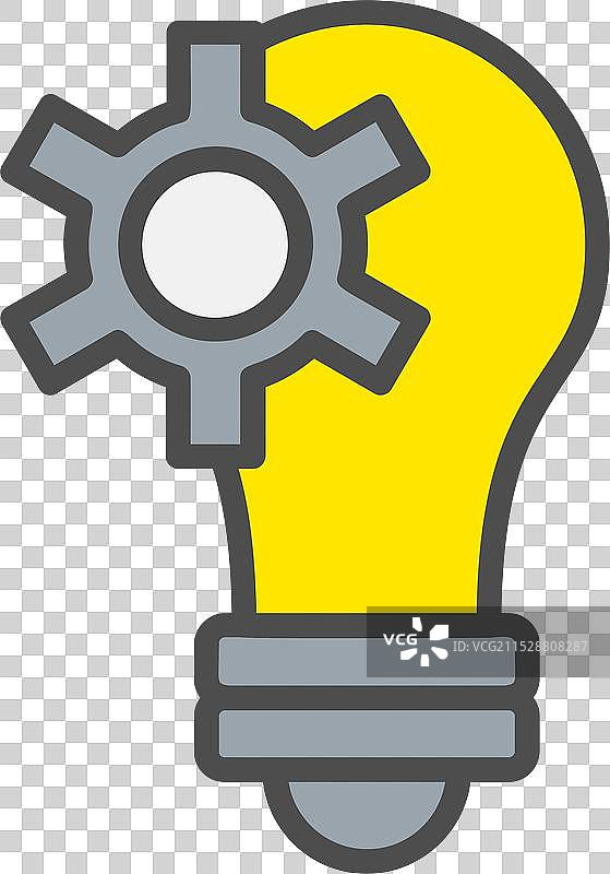 思维线条填充图标设计图片素材