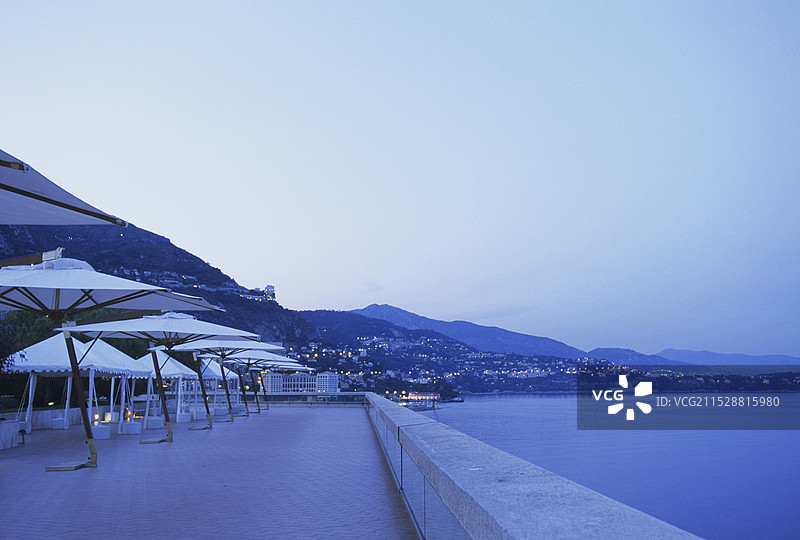 摩纳哥费尔蒙特酒店的露台图片素材