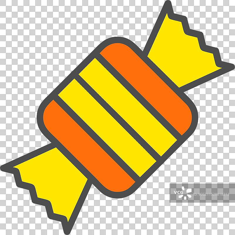 太妃糖线条填充图标设计图片素材