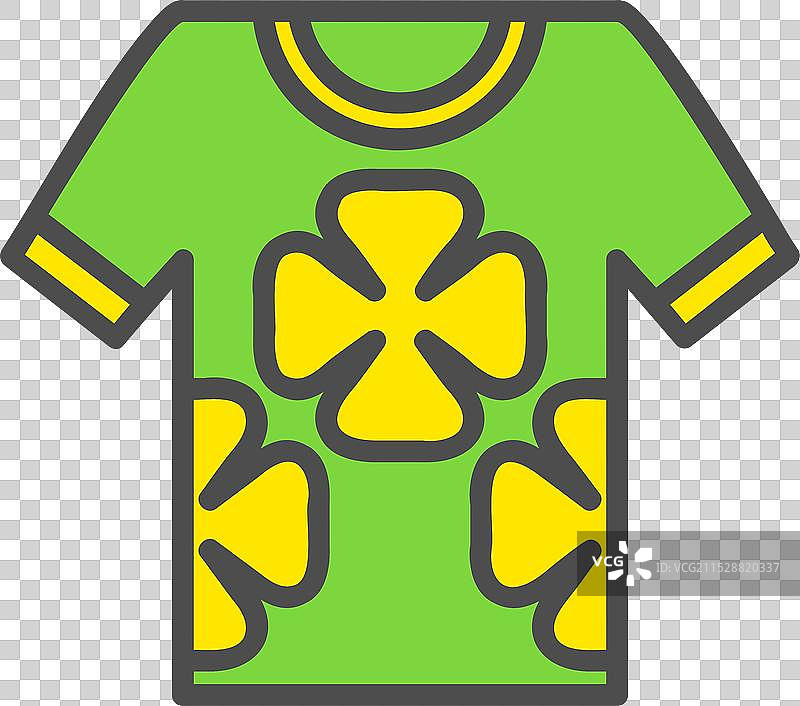 夏威夷衬衫线条填充图标设计图片素材