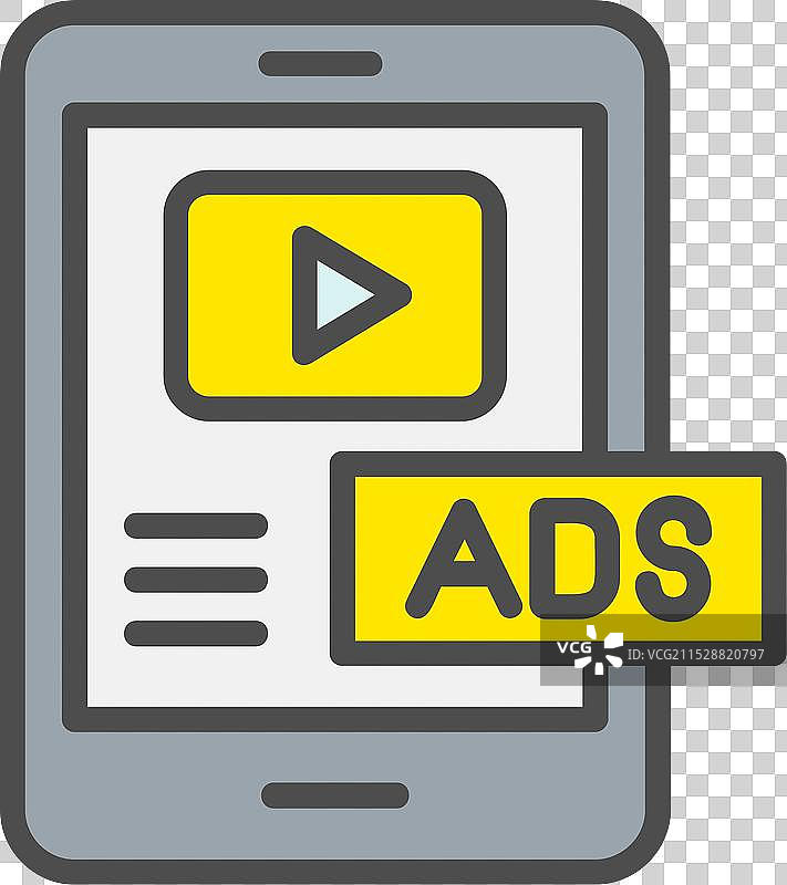 广告线条填充图标设计图片素材