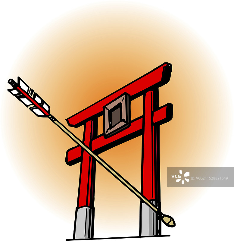 鸟居和破箭图片素材