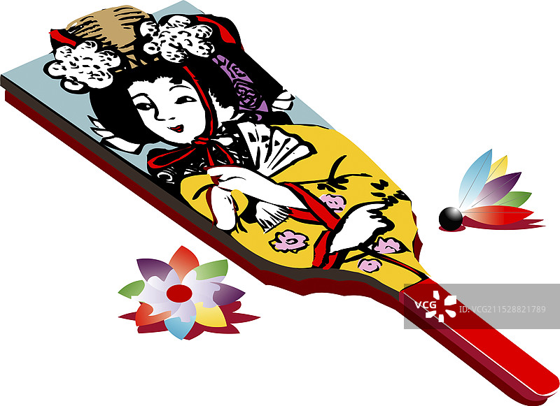 羽子板（日本的羽毛球）图片素材