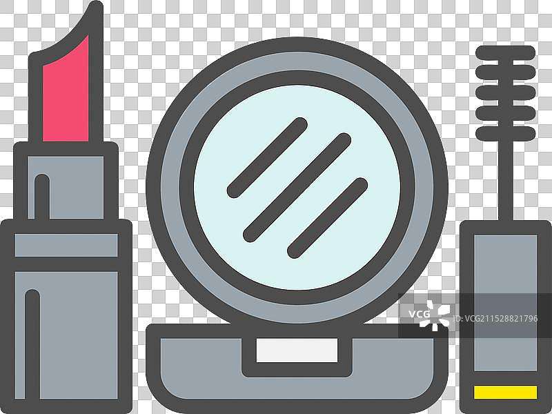 化妆包图标设计填充线条图片素材