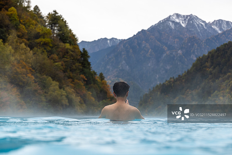 四川 古尔沟 温泉图片素材