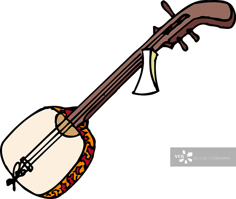 三味线（一种三弦的日本乐器）图片素材