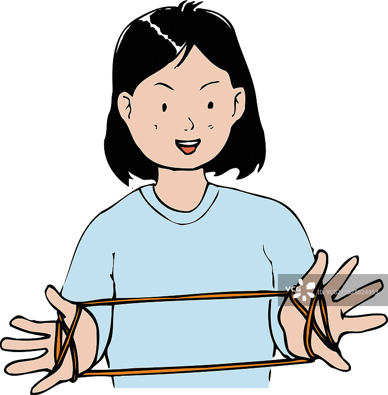 独自玩绳结游戏图片素材