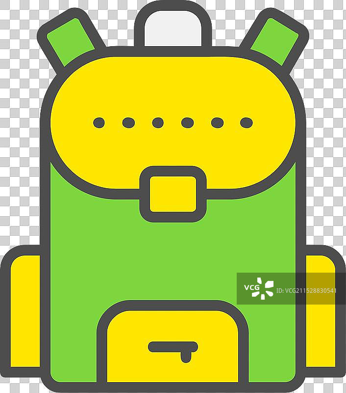 书包线条填充图标设计图片素材