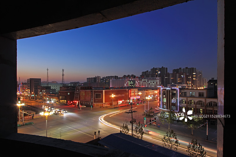 河北滦南县城夜景图片素材