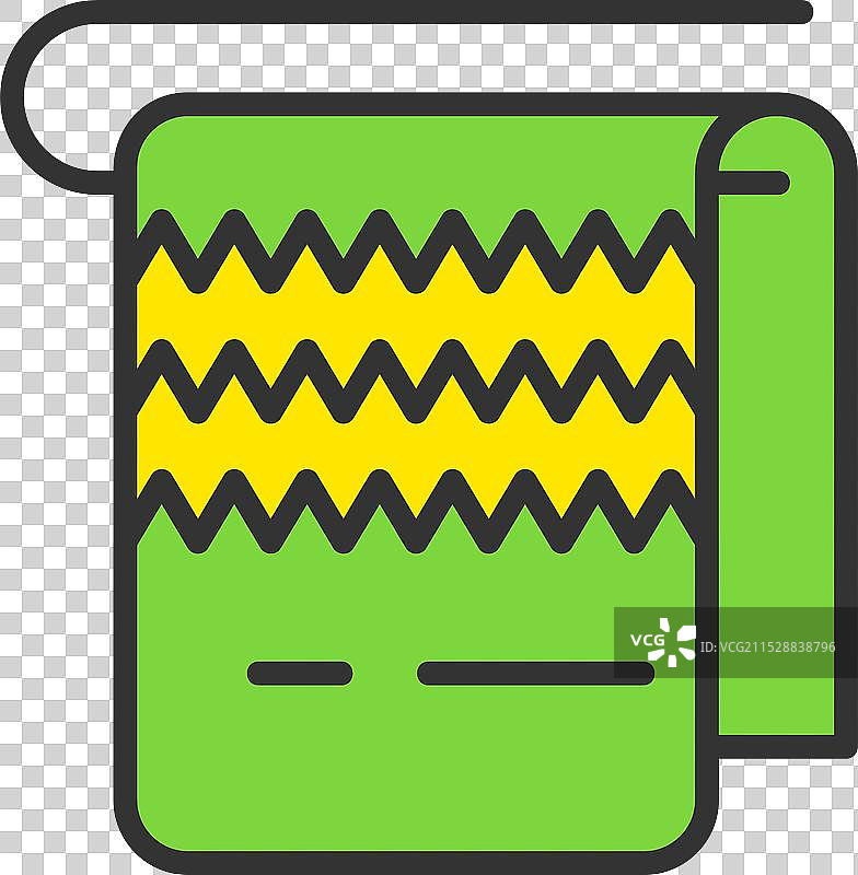 毛巾线条填充图标设计图片素材