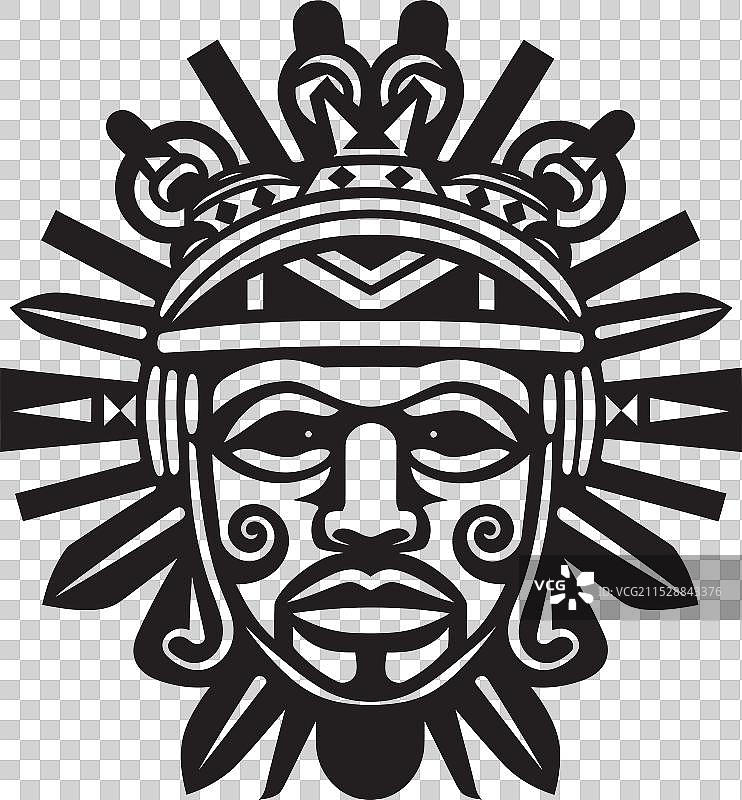 特奥蒂瓦坎遗产标志前西班牙时期的徽章图片素材