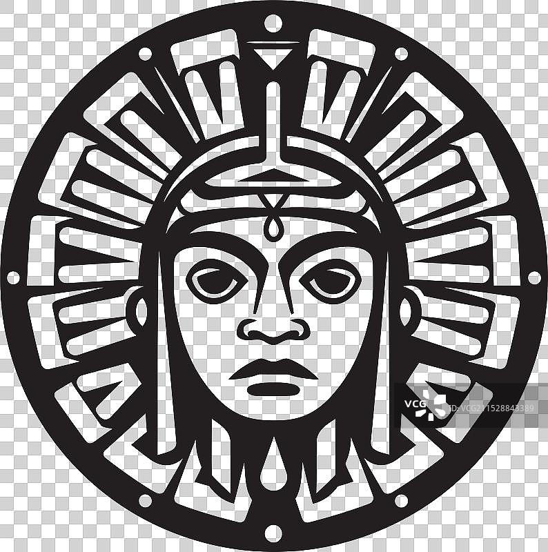 华里传统前西班牙时期标志徽章图片素材