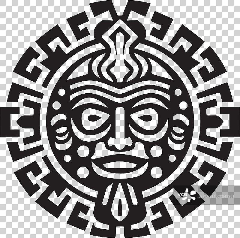 奥尔梅克图像符号前西班牙时期的图标设计图片素材