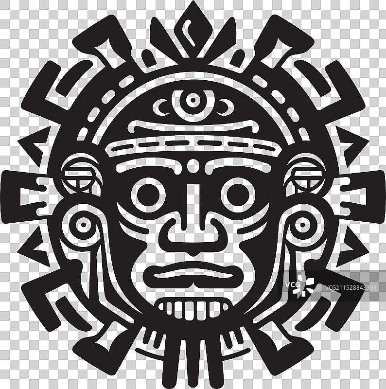 扎波特克遗产徽章 前西班牙时期图标标志图片素材