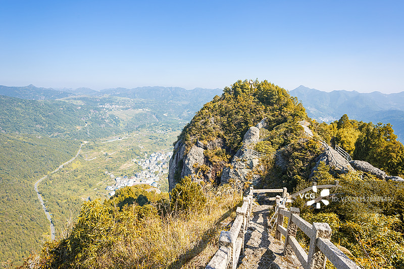 雁荡山玉甑峰顶看风景图片素材