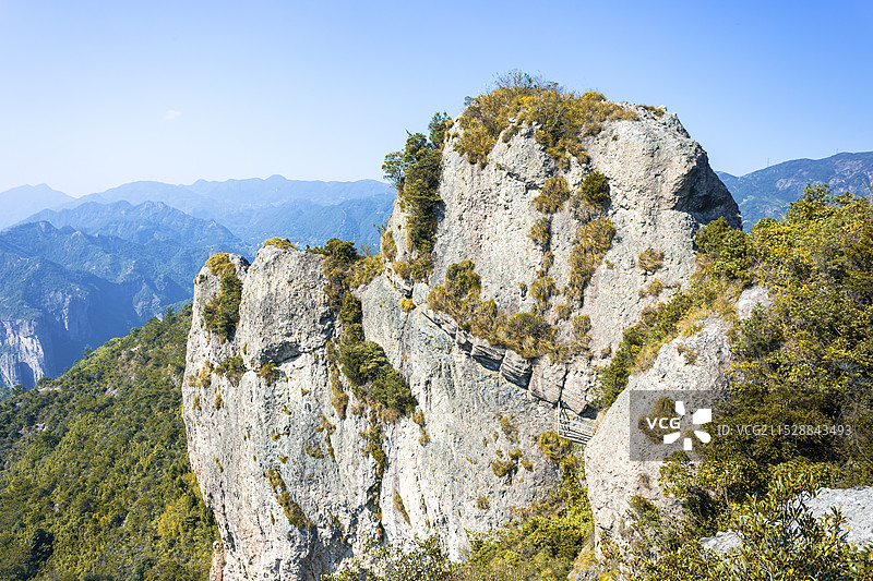 雁荡山玉甑峰顶看风景图片素材