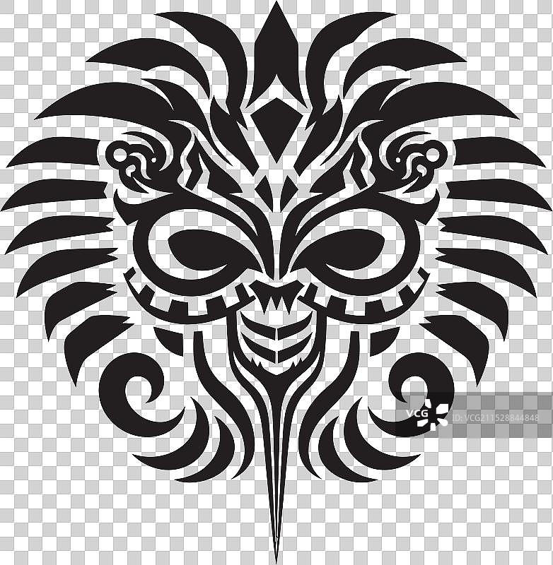 神话中的羽毛生物羽蛇神标志设计图片素材