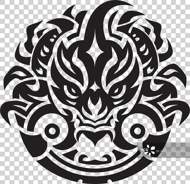 神话中的羽毛生物奎兹尔科亚特尔象征图标图片素材
