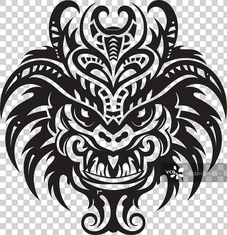 阿兹特克文化的羽蛇神标志设计图片素材