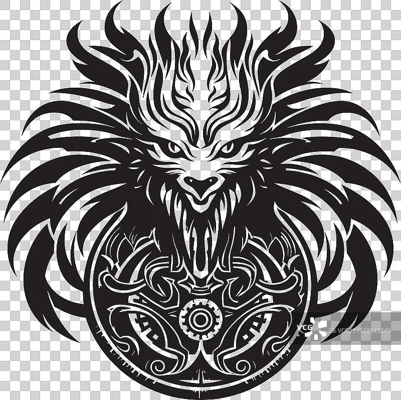 神圣的羽毛蛇奎兹尔科亚特尔标志设计图片素材