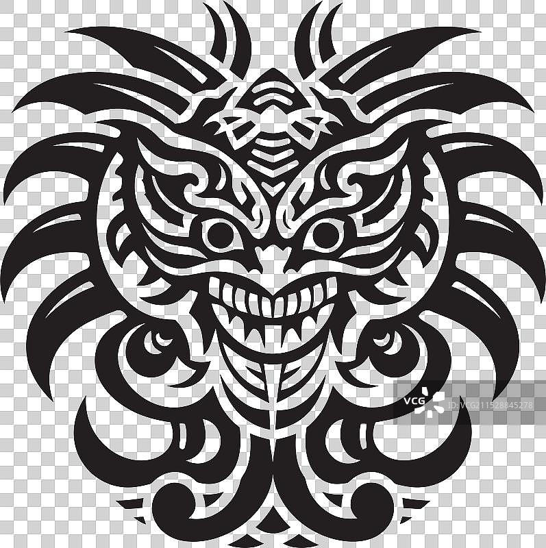 阿兹特克神祇遗产羽蛇神象征徽章图片素材