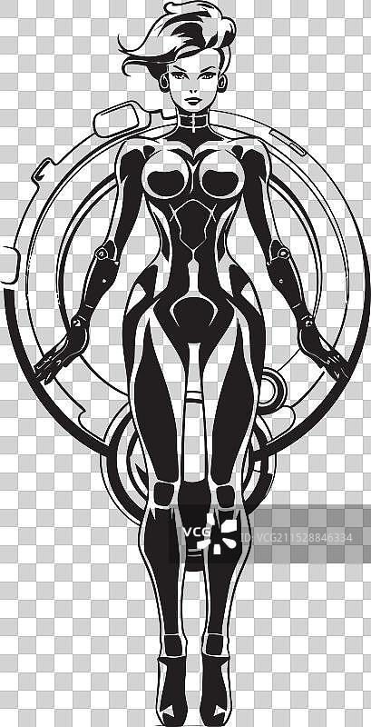 未来科技女武神超级英雄图片素材