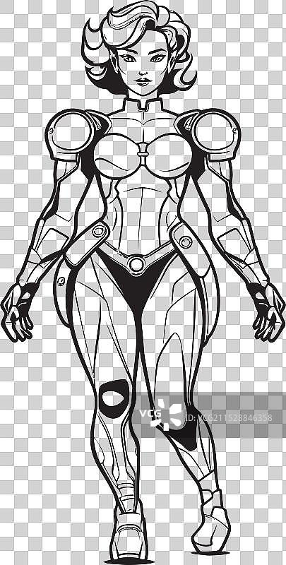 量子女王科幻女英雄标志设计诺瓦图片素材