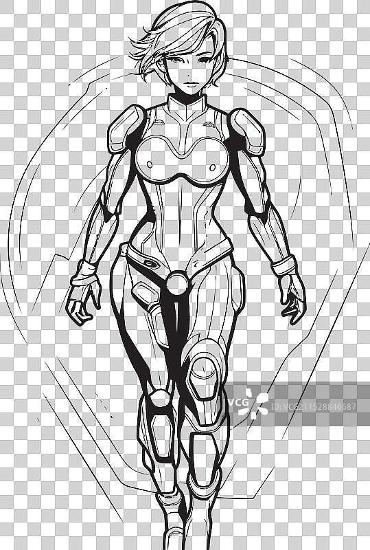 量子女王科幻女英雄标志设计诺瓦图片素材