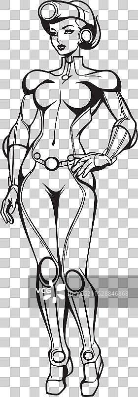 未来科技女武神超级英雄图片素材