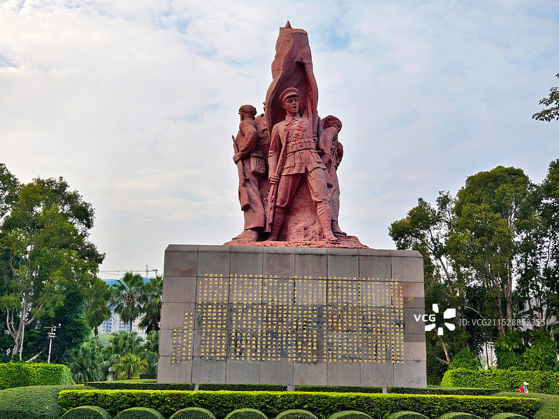 南宁南湖公园百色起义纪念碑图片素材