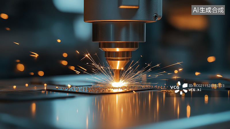 【AI数字艺术】工厂内正在焊接芯片作业图片素材