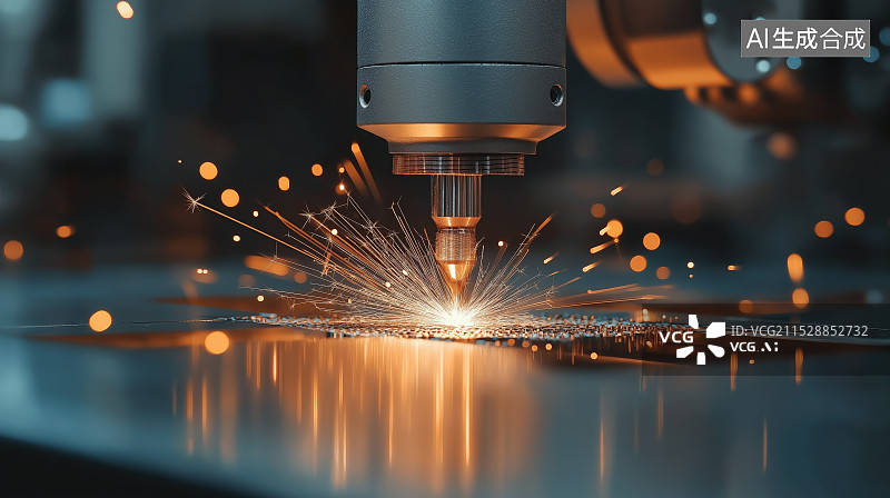 【AI数字艺术】工厂内正在焊接芯片作业图片素材
