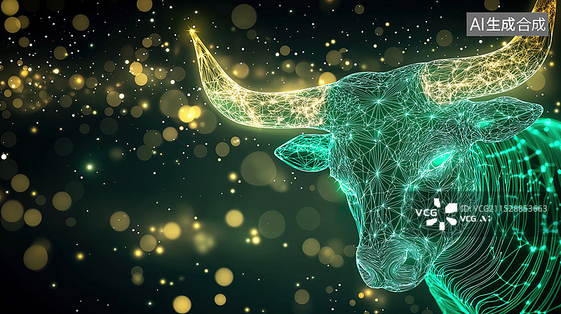 【AI数字艺术】星光下的金牛座图片素材