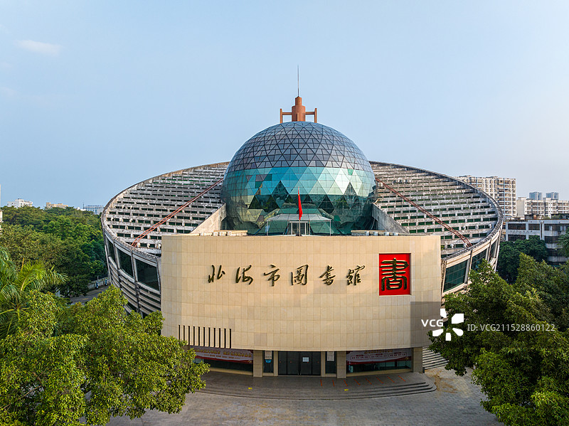 北海市图书馆正面图片素材