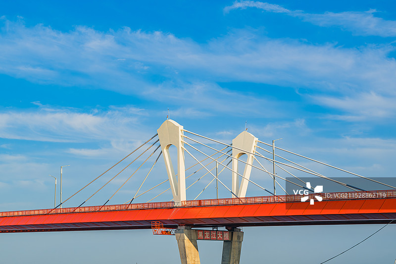 黑龙江中俄大桥图片素材