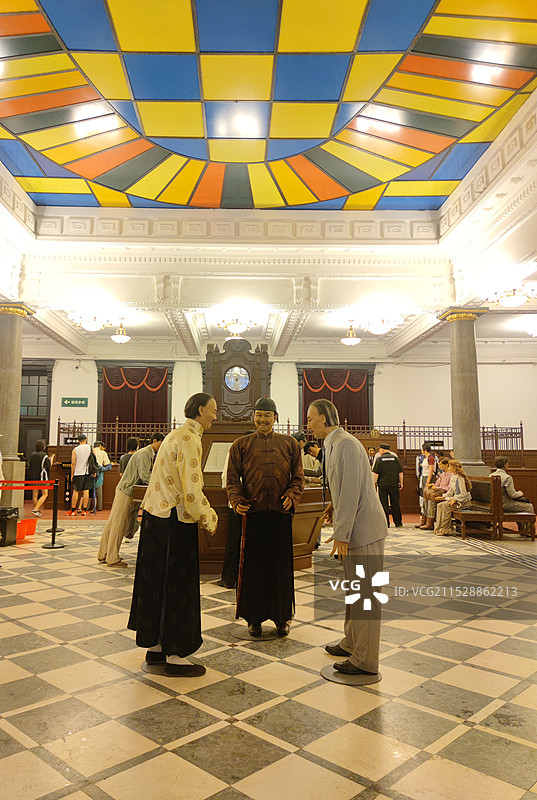 中国辽宁省沈阳市张氏帅府边业银行 沈阳金融博物馆图片素材