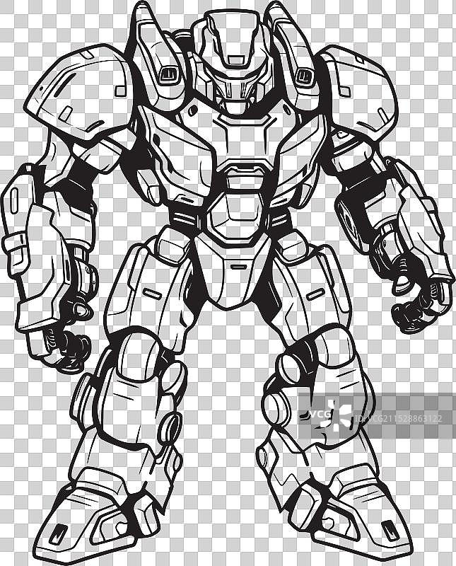 机械先锋奥德赛未来战士徽章图片素材