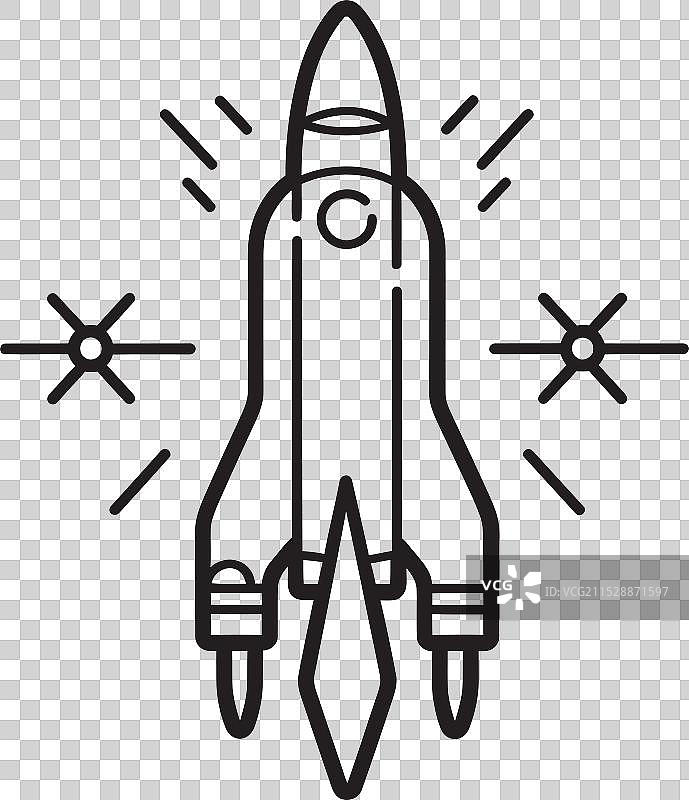 猎户座的奥德赛火箭标志图形，太阳旋转图片素材