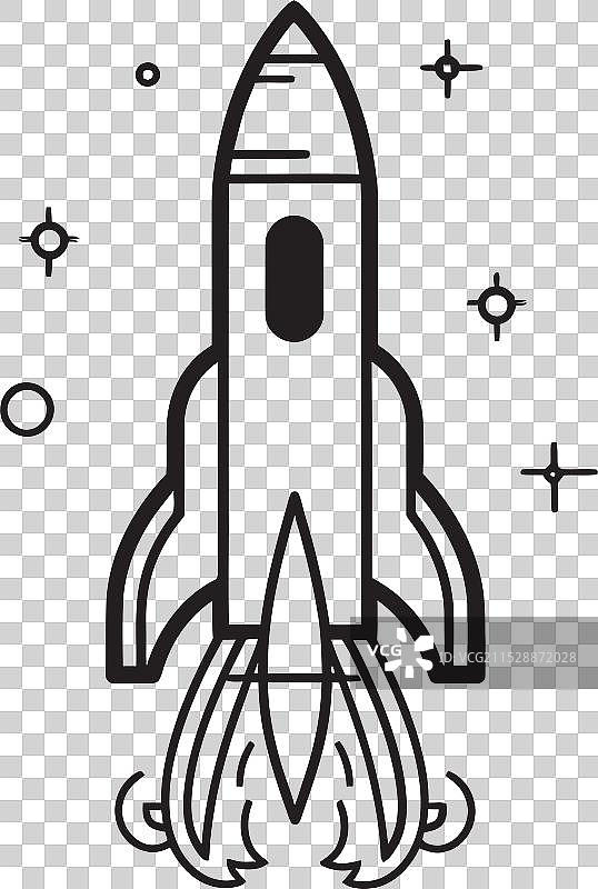 宇宙催化剂太空火箭标志设计 银河图片素材