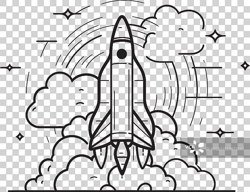 猎户座的奥德赛太空火箭标志设计 太阳图片素材