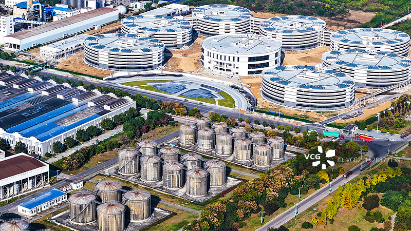 航拍江苏省宿迁市双沟酒厂厂区图片素材