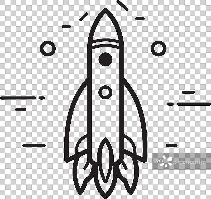 星际探险者火箭徽章图标图片素材