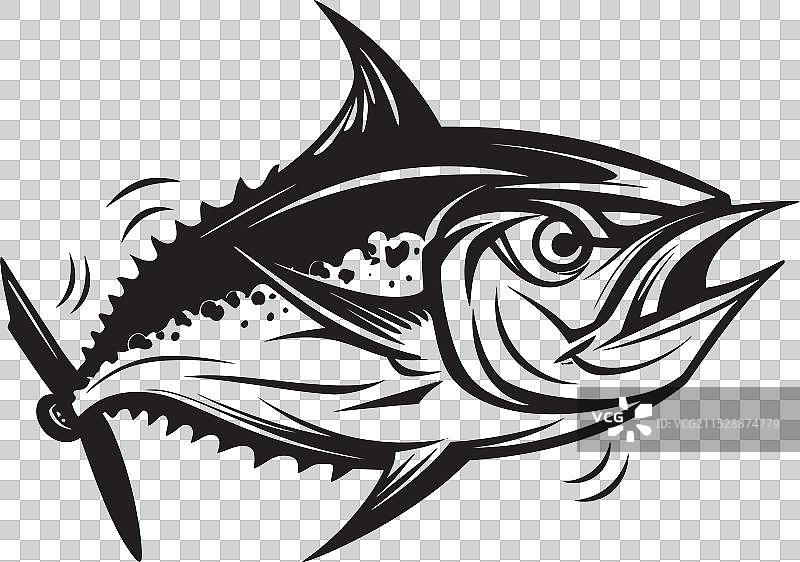 海洋连接动态金枪鱼标志水下团结图片素材