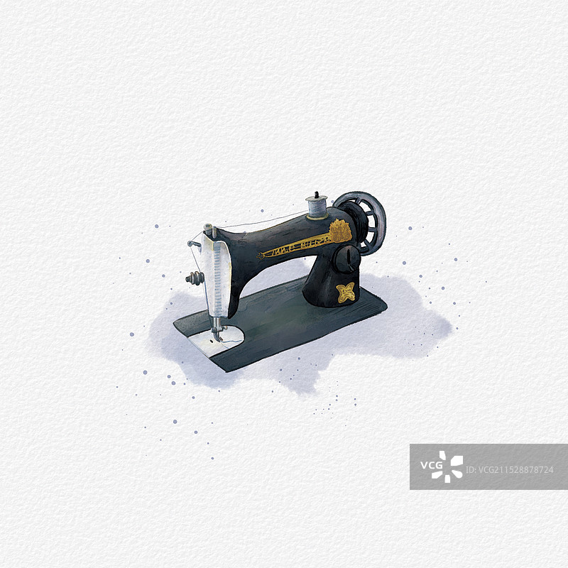 80后复古水彩老物件水彩插画图片素材